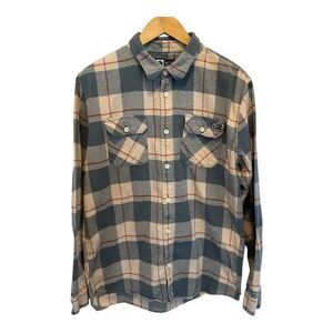 Salty Crew Blue and Cream Plaid Casual Button Up Shirt